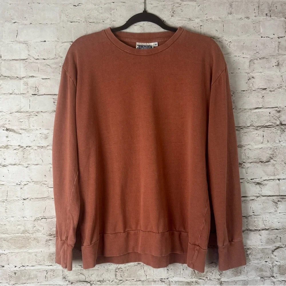 JUNGMAVEN Men's Medium Tahoe Sweatshirt Terracotta Hemp Organic Cotton M $98